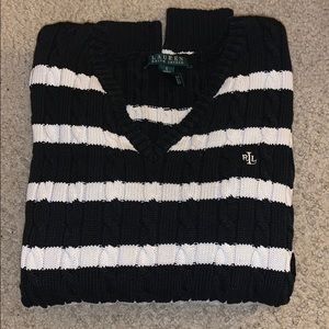 Ralph Lauren Cable Knit V Neck Sweater